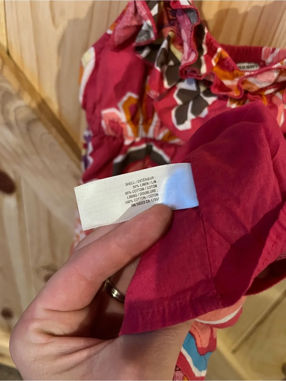 Old Navy Linen Cotton Floral Dress